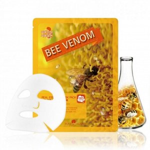 Тканевая маска для лица с пчелиным ядом MAY ISLAND Real Essence Bee Venom Mask Pack 25мл.
