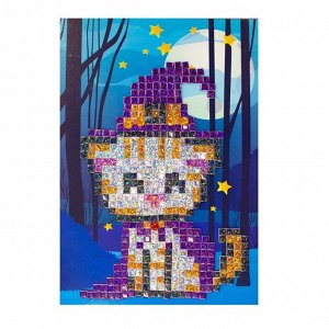 Стикерная мозаика «Волшебный кот», EVA стикеры + стразы