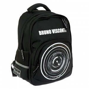 Рюкзак школьный Bruno Visconti, 40 х 30 х 19 см, эргономичная спинка, «Объектив», пенал в подарок