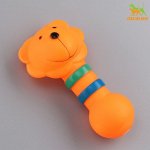 Игрушка пищащая &quot;Зоопарк&quot; для собак, 14 см, оранжевый лев
