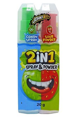 Johny Bee Жидкая конфета-спрей + кислый порошок Джонни Би 2в1 / Johny Bee 2in1 Spray & Powder