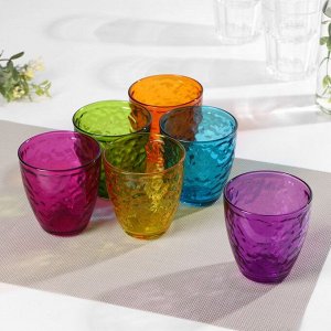 Набор цветных стаканов «Сенд Казанова», 270 мл, 6 шт