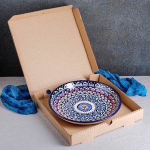 Ляган Риштанская керамика в подарочной коробке, 28 см