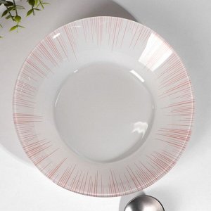 Тарелка глубокая «Фокус», 1 л, d=22 см, цвет розовый