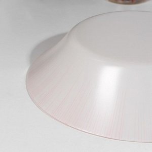 Тарелка глубокая «Фокус», 1 л, d=22 см, цвет розовый