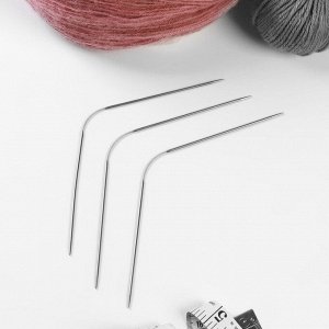 Спицы для вязания, чулочные, гибкие, d = 3 мм, 21 см, 3 шт
