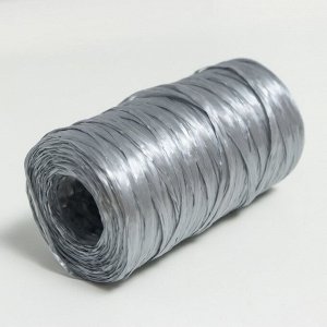 Пряжа "Для вязания мочалок" 100% полипропилен 300м/75±10 гр в форме цилиндра (серебро)
