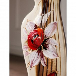Ваза керамическая "Флора", напольная, 47 см, авторская работа