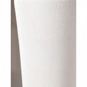 Ваза керамическая "Труба", напольная, шёлк, белая, 74 см