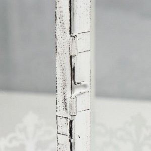Подсвечник металл, стекло "Фонарь - ажурная башня" н-р 3 шт d-8, 13, 16 см белый 48х23 см