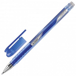 Ручка стираемая гелевая STAFF College EGP-102, СИНЯЯ, корпус синий,0,5мм, линия 0,38мм, 142499
