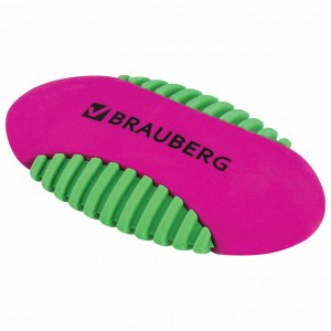 Ластик BRAUBERG "Mix S", 58х33х13мм, цвет ассорти, 228724