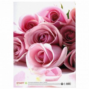 Папка адресная ламинированная "С ЮБИЛЕЕМ!", А4, розы, индивидуальная упаковка, STAFF Profit, 129584