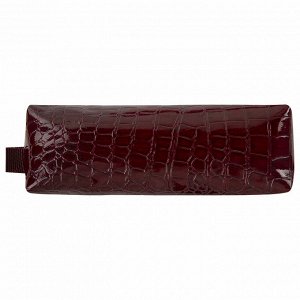 Пенал - косметичка BRAUBERG, "крокодиловая кожа", 20х6х4см, Ultra maroon, 270849