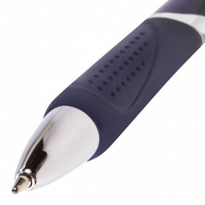 Ручка шариковая автомат. с грипом BRAUBERG Dash, СИНЯЯ, пишущий узел 0,7 мм, линия 0,35 мм, 142417