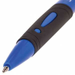 Ручка шариковая автомат. с грипом STAFF Manager BPR-246, СИНЯЯ, корпус синий, линия 0,35мм, 142492