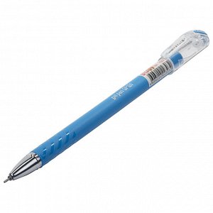 Ручка гелевая STAFF College GP-181, СИНЯЯ, корпус синий, игольчатый узел 0,6мм, линия 0,3мм, 143017