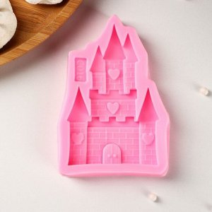 Молд Доляна «Сказочный замок», 11x7,5x1,3 см, цвет розовый
