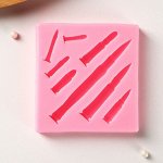 Молд «Гильзы», 7,5?7,2?1,2 см, цвет розовый