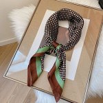 Женский платок, принт &quot;кольца&quot;, цвет коричневый