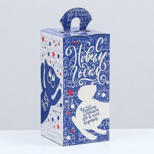 Подарочная коробка "Кот и заяц", 9,5 х 9,5 х 19,7 см, 1 шт
