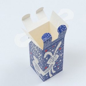 Подарочная коробка "Кот и заяц", 9,5 х 9,5 х 19,7 см, 1 шт