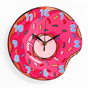 Часы настенные "Пончик", плавный ход, 23.5 х 23.5 см