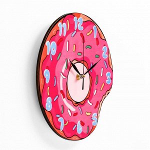 Часы настенные "Пончик", дискретный ход, d-23.5 см