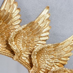 Зеркало интерьерное полистоун "Золотые крылья" 3х75х75 см