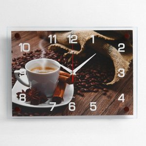 Часы настенные, серия: Кухня, "Кофейная фантазия", 25х35  см