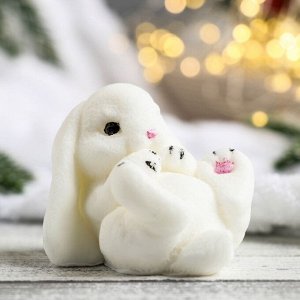 Мыло фигурное "Кролик Абрикосик" белый, 95гр, 7х7х6см