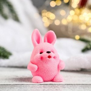 Мыло фигурное "Кролик Ушастик" розовый, 30гр, 4х4х5,5см