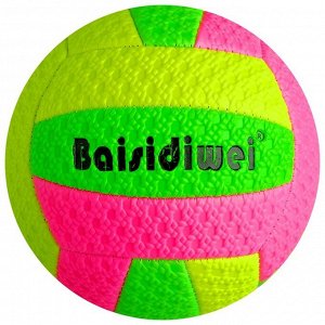 Мяч волейбольный детский, ПВХ, машинная сшивка, 18 панелей, размер 2, 151 г, цвета микс