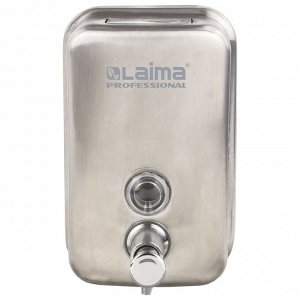Лайма Дозатор для жидкого мыла LAIMA PROFESSIONAL INOX (гарантия 3г.) 0,5л, нерж.сталь, матовый, 605396
