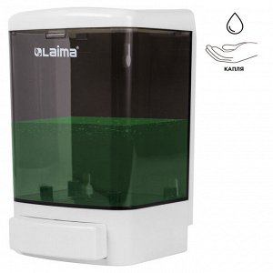 Дозатор для жидкого мыла LAIMA, НАЛИВНОЙ, 1 л., белый (тонированный), ABS пластик, 603920