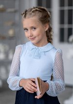 Эмбри блузка трикотажная голубой