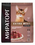 Мираторг EXTRA MEAT сухой корм для кошек Black Angus с Говядино 1,2кг