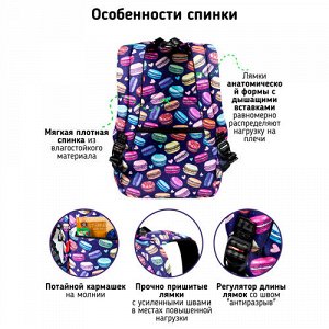 Рюкзак школьный STERNBAUER с принтом и внешним карманом 20916006