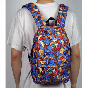Рюкзак школьный STERNBAUER с принтом и внешним карманом 20916003