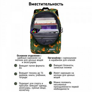 Рюкзак школьный STERNBAUER с принтом и внешним карманом 20916021