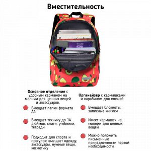 Рюкзак школьный STERNBAUER с принтом и внешним карманом 20916016