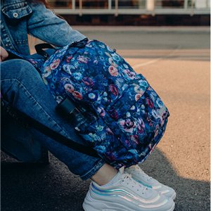 Рюкзак школьный STERNBAUER с принтом и внешним карманом 20916026