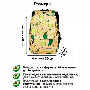 Рюкзак школьный STERNBAUER с принтом и внешним карманом 20916017