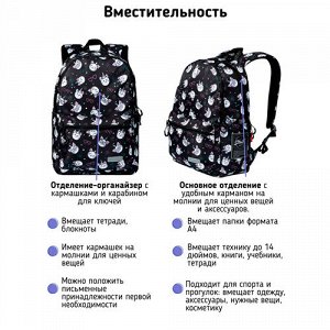 Рюкзак школьный STERNBAUER с принтом и внешним карманом 20915003