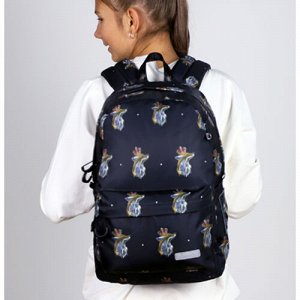 Рюкзак школьный STERNBAUER с принтом и внешним карманом 20916011