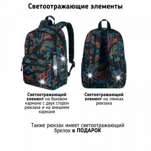 Рюкзак школьный STERNBAUER с принтом и внешним карманом 20915028