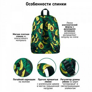 Рюкзак школьный STERNBAUER с принтом и внешним карманом 20915031