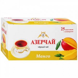 Чай Азерчай 25 пак*24 манго NEW с конвертом,чёрный