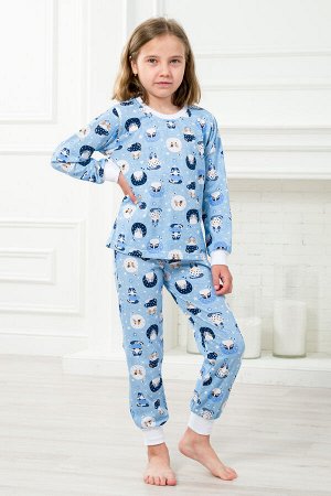 Пижама детская из джемпера и брюк из кулирки Кошки