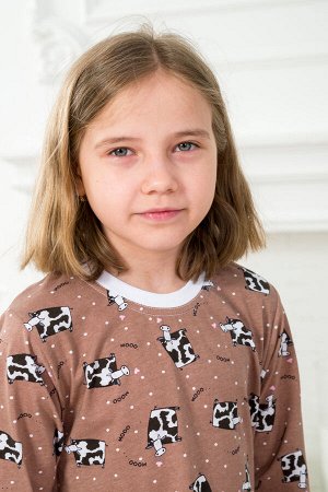 Пижама детская из джемпера и брюк из кулирки Коровы